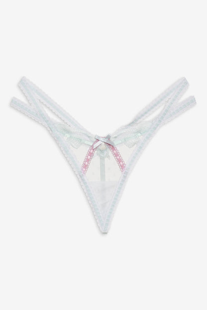 Billie Bow Thong Panty - Mint | For Love and Lemons