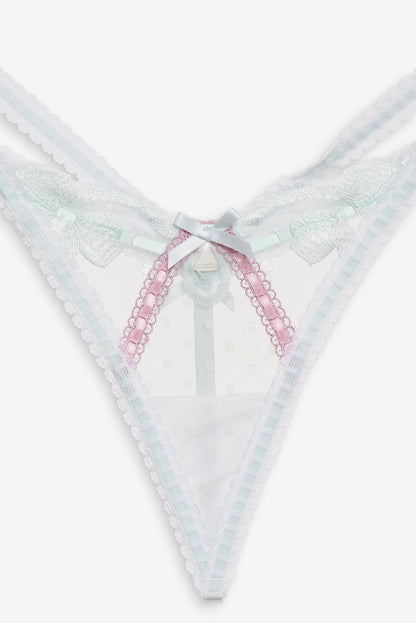 Billie Bow Thong Panty - Mint | For Love and Lemons
