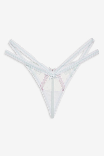 Billie Bow Thong Panty - Mint | For Love and Lemons