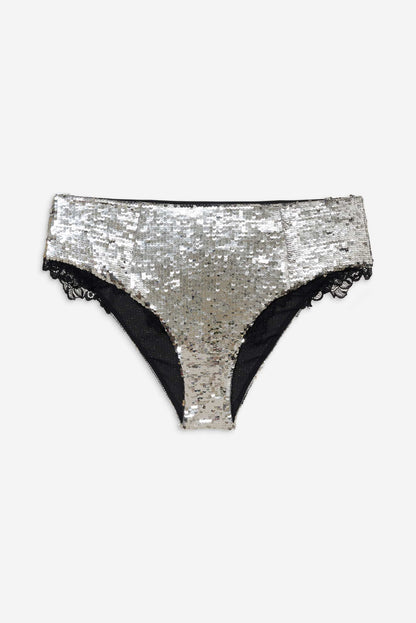 Maia High-waist Panty - Silver | For Love and Lemons