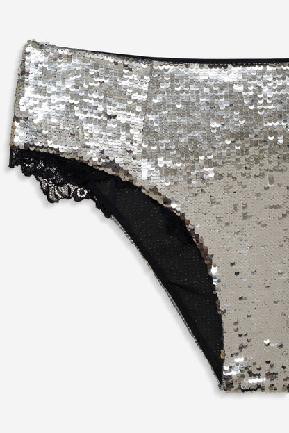 Maia High-waist Panty - Silver | For Love and Lemons