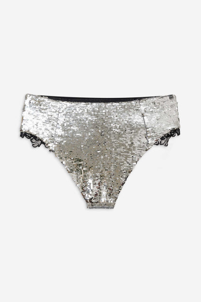 Maia High-waist Panty - Silver | For Love and Lemons
