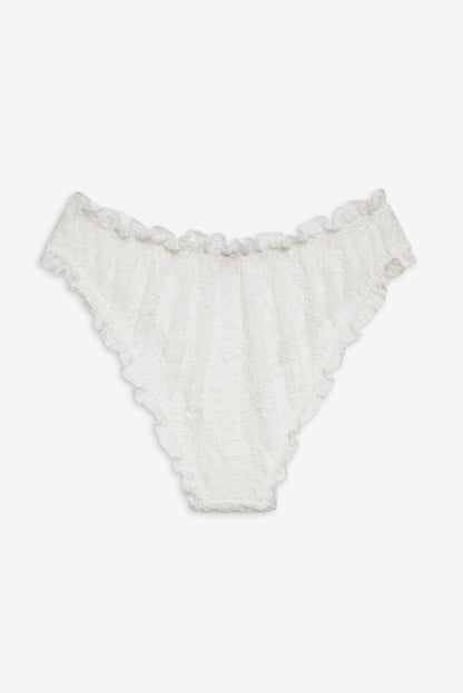 Sally Stretch Lace Cheeky Panty - White | For Love and Lemons