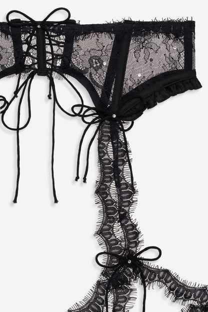 Sonja Garter Belt - Black | For Love and Lemons