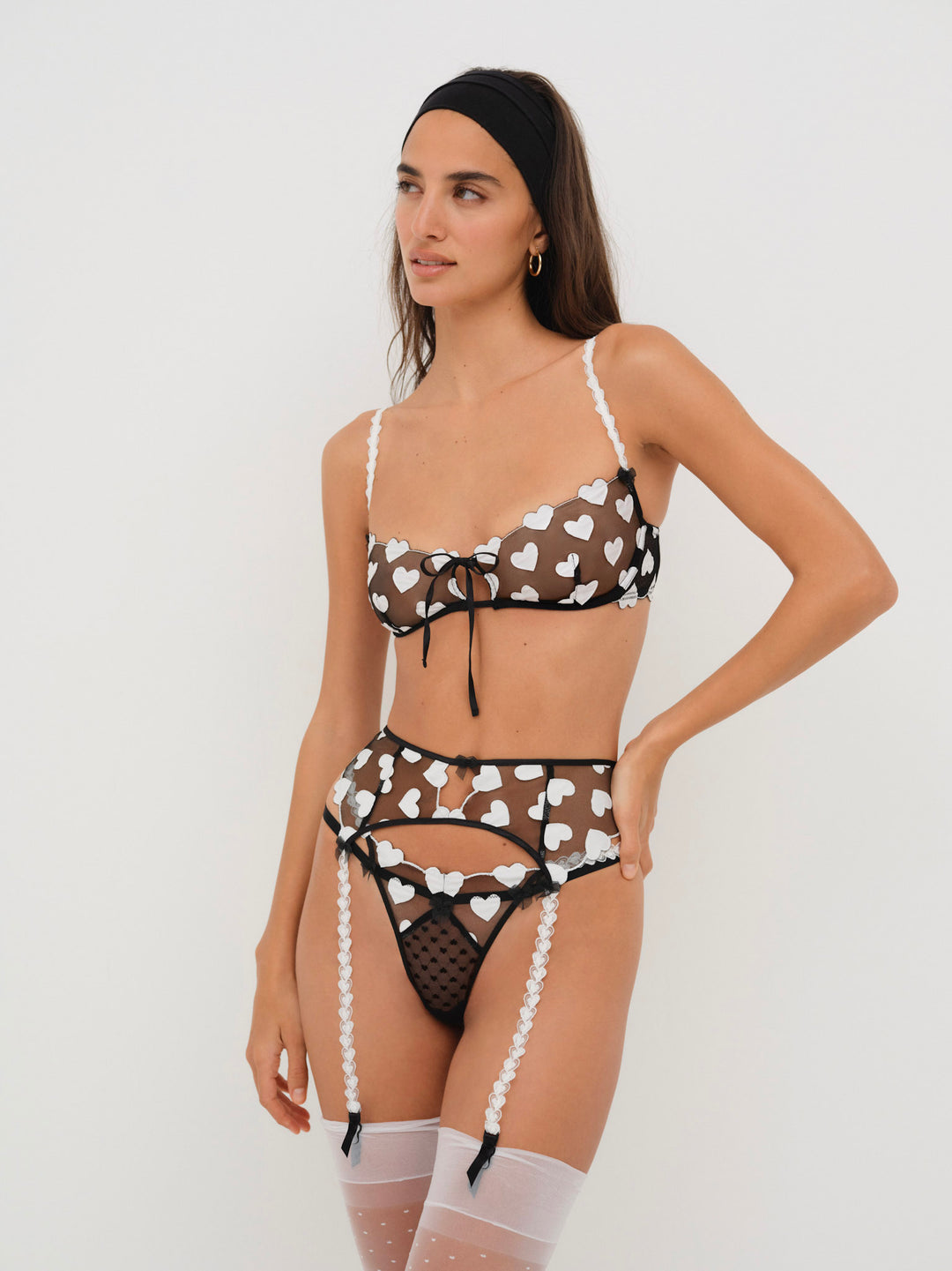 Mia Garter Belt - Black | For Love and Lemons