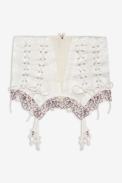 Marit Garter Skirt - White | For Love and Lemons