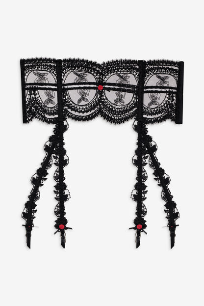 Roxanne Garter Belt - Black | For Love and Lemons