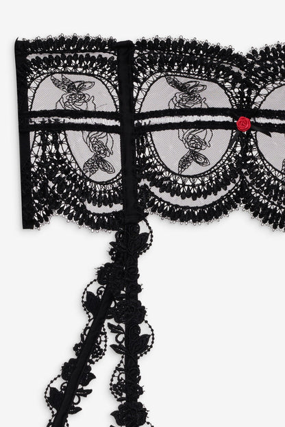 Roxanne Garter Belt - Black | For Love and Lemons