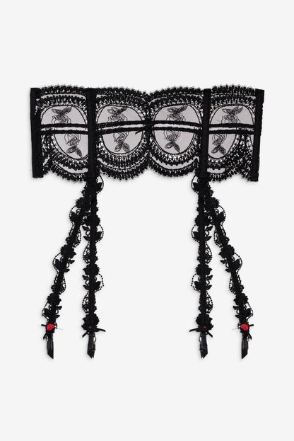 Roxanne Garter Belt - Black | For Love and Lemons