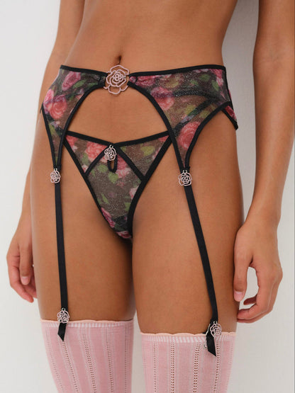 Ciara Garter Belt - Black | For Love and Lemons
