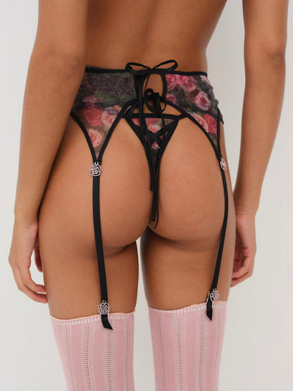 Ciara Garter Belt - Black | For Love and Lemons
