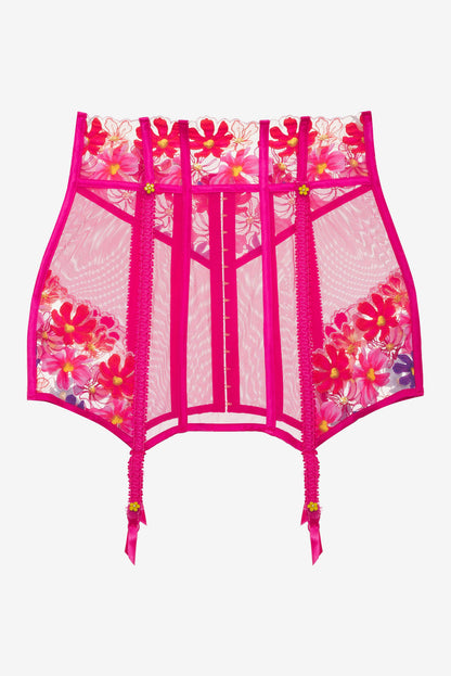 Anemone Floral Garter Skirt - Pink | For Love and Lemons