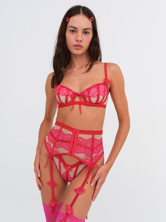 Cordelia Garter Belt - Red | For Love and Lemons