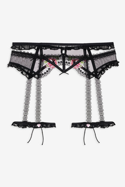 Love Garden Garter Belt - Black | For Love and Lemons