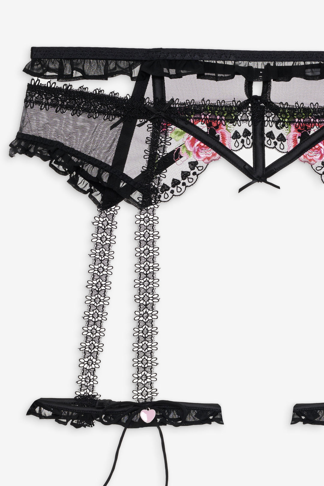 Love Garden Garter Belt - Black | For Love and Lemons