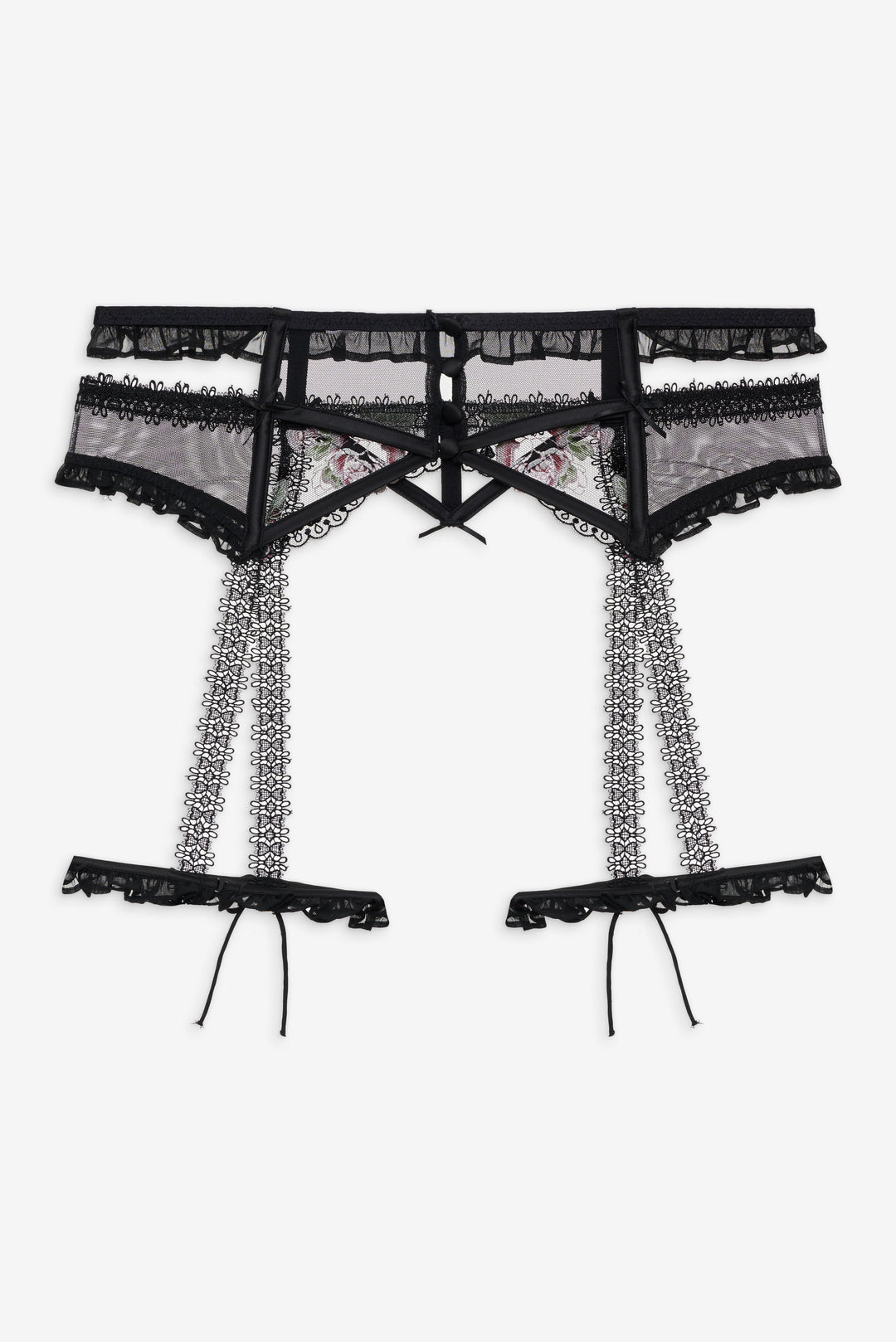 Love Garden Garter Belt - Black | For Love and Lemons