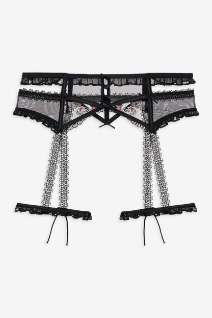 Love Garden Garter Belt - Black | For Love and Lemons