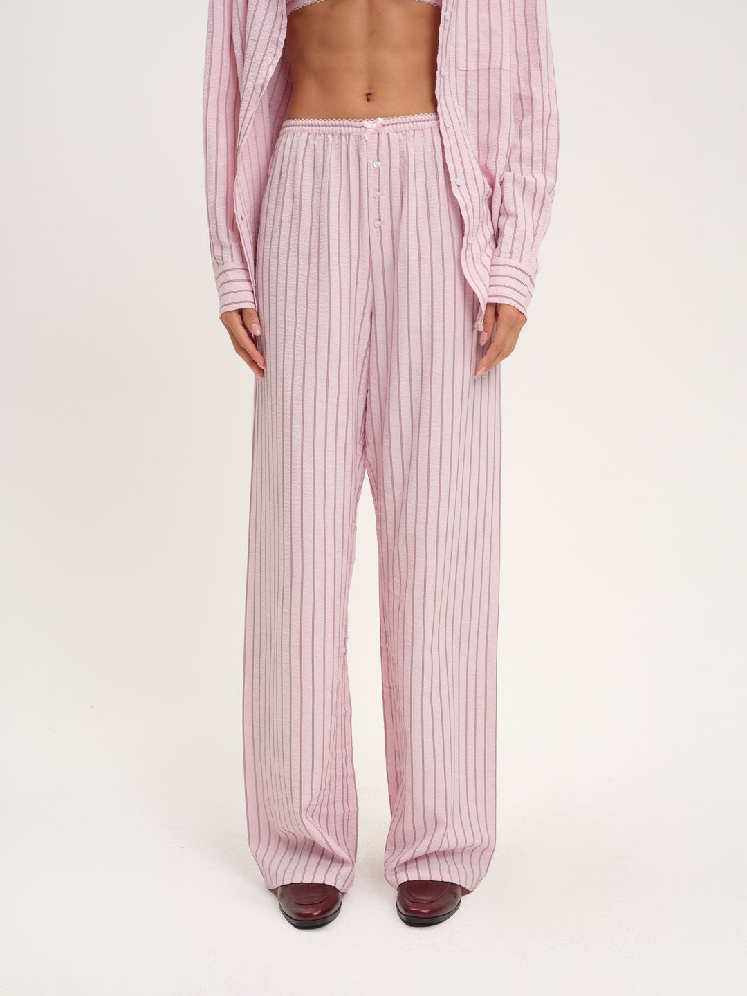 Mindy Wide Leg Pant - Pink | For Love and Lemons