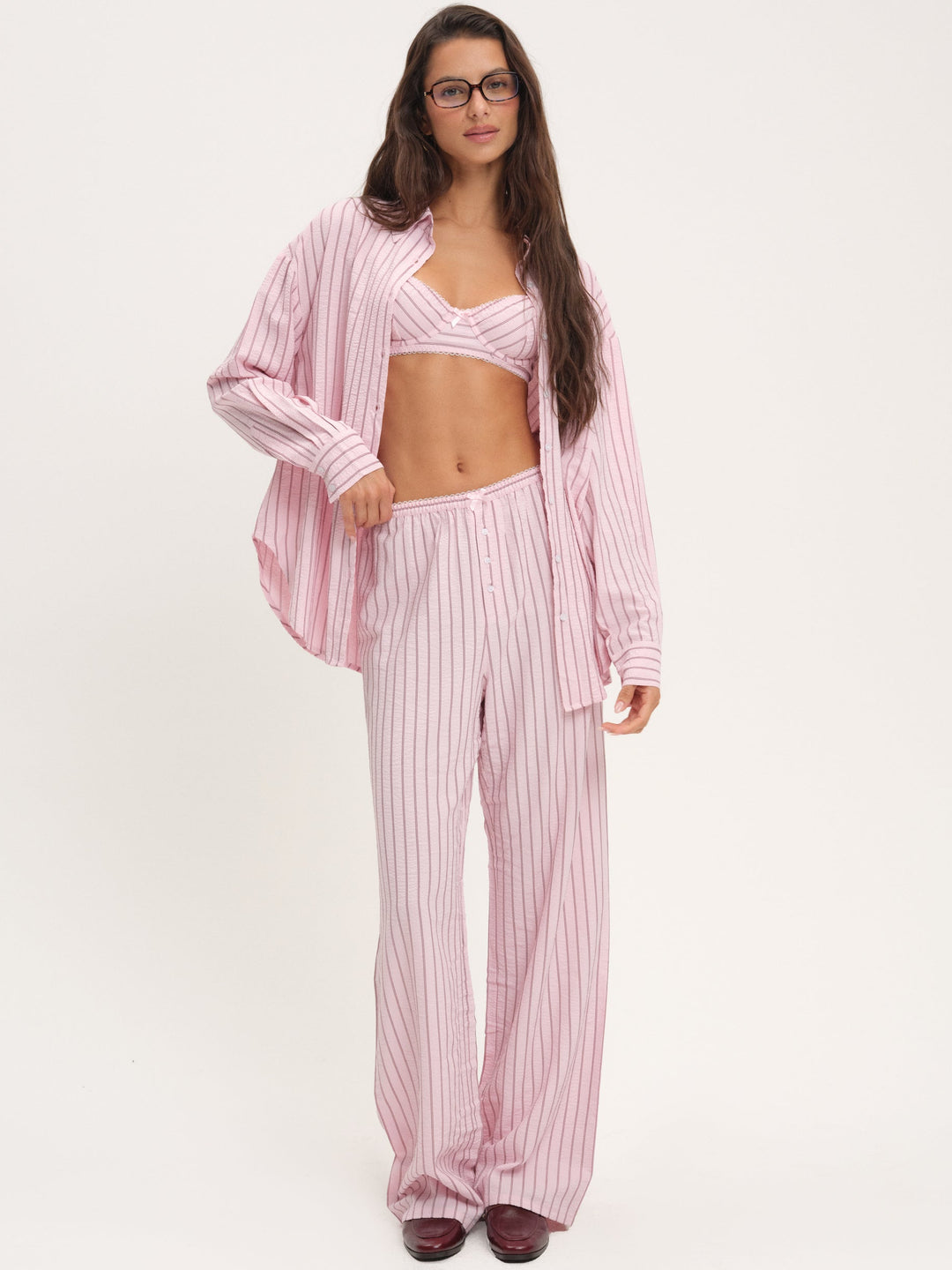 Mindy Wide Leg Pant - Pink | For Love and Lemons