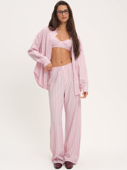 Mindy Wide Leg Pant - Pink | For Love and Lemons