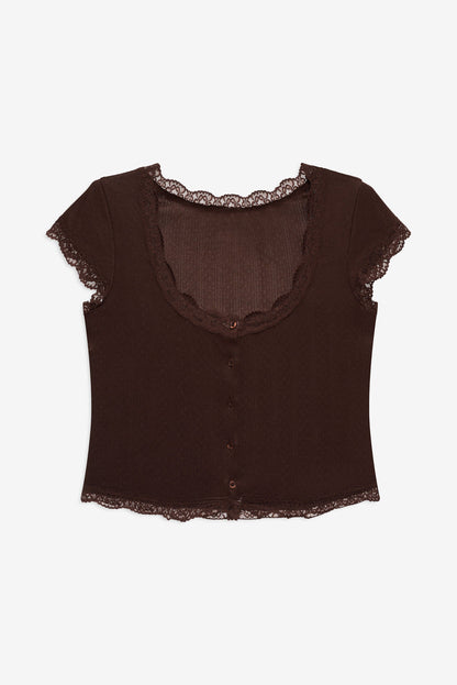 Elliana Sleep Top - Chocolate | For Love and Lemons