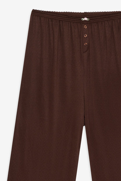 Elliana Wide Leg Pant - Chocolate | For Love and Lemons