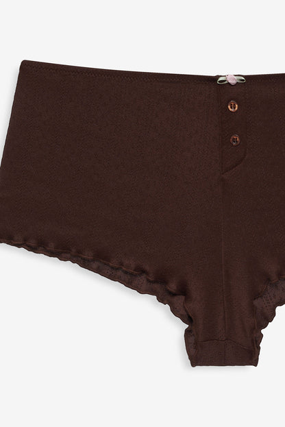 Elliana Sleep Short - Chocolate | For Love and Lemons