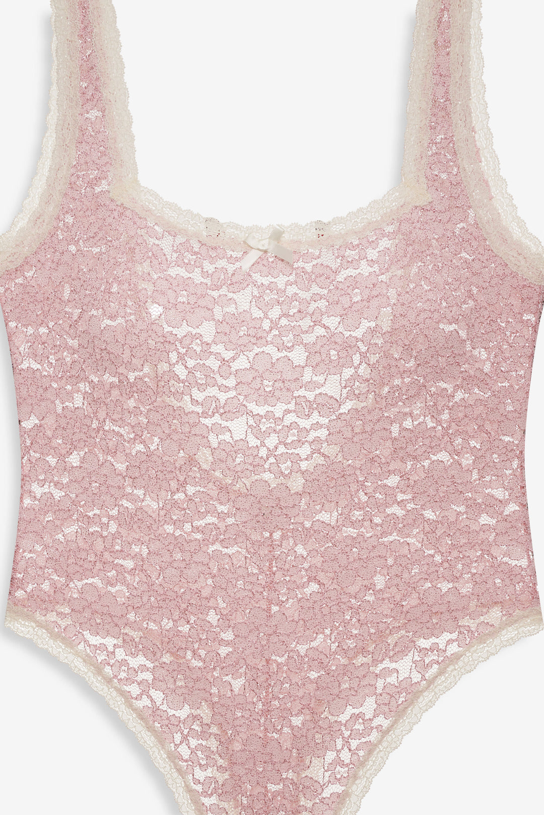 Pamela Stretch Lace Bodysuit - Pink | For Love and Lemons