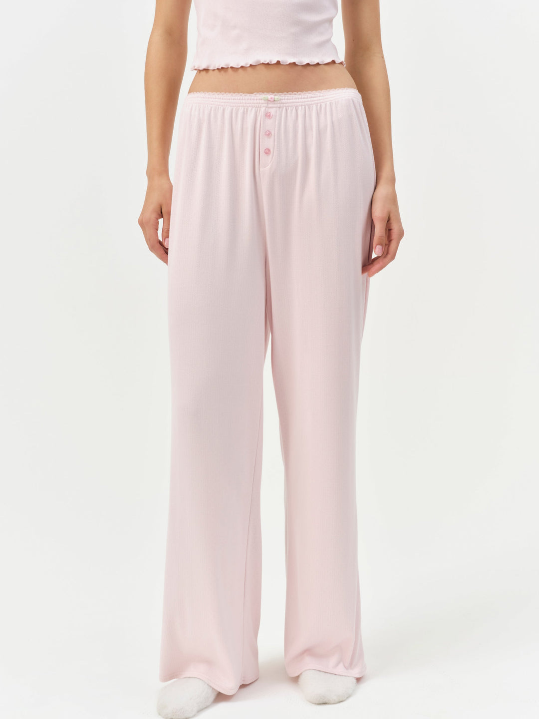 Elliana Wide Leg Pant - Dusty Pink | For Love and Lemons