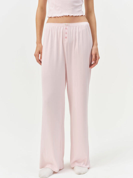 Elliana Wide Leg Pant - Dusty Pink | For Love and Lemons