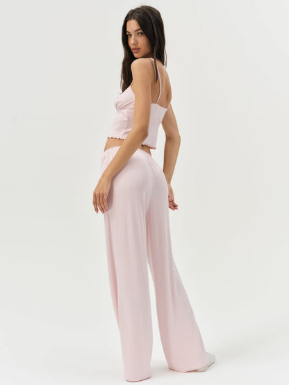 Elliana Wide Leg Pant - Dusty Pink | For Love and Lemons