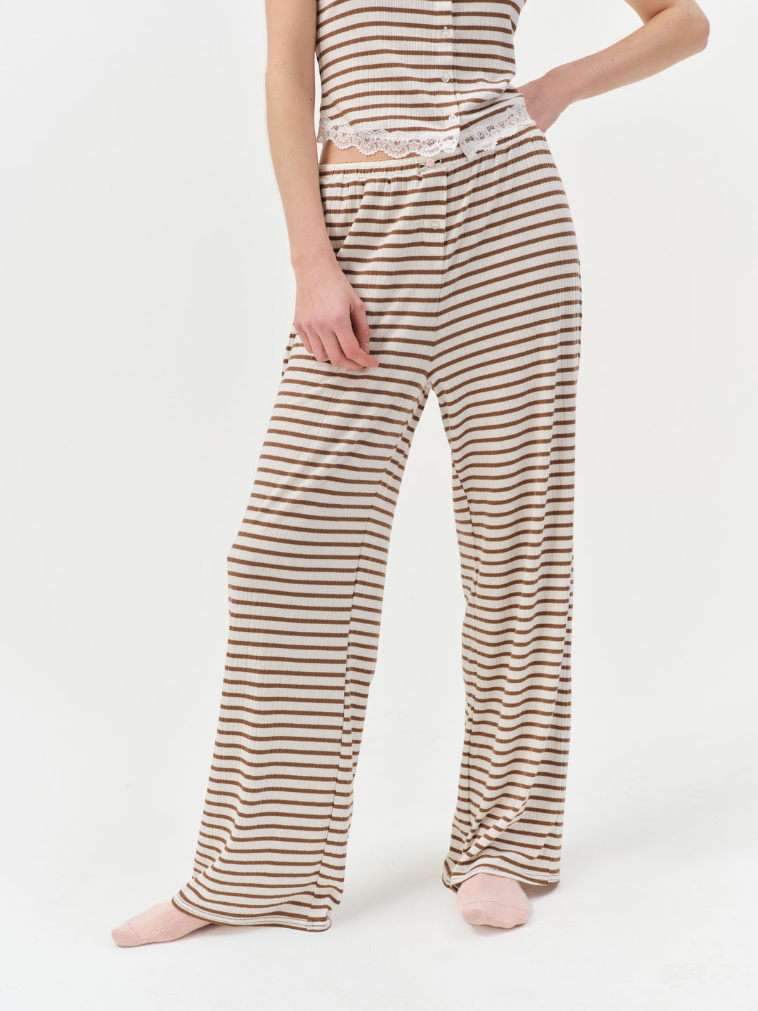 Bella Wide Leg Pant - Brown | For Love and Lemons