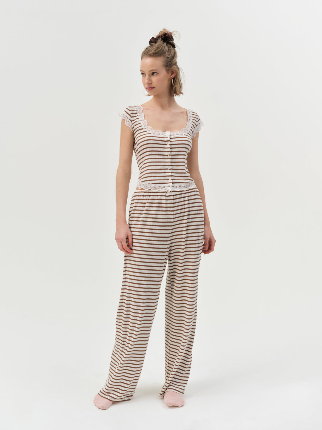 Bella Sleep Top - Brown | For Love and Lemons