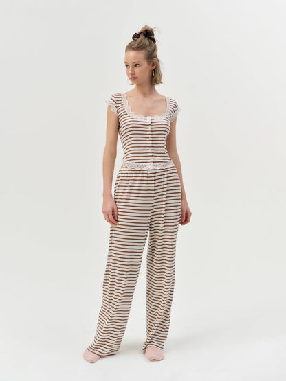 Bella Sleep Top - Brown | For Love and Lemons