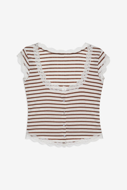 Bella Sleep Top - Brown | For Love and Lemons
