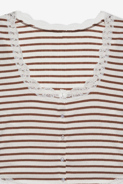 Bella Sleep Top - Brown | For Love and Lemons