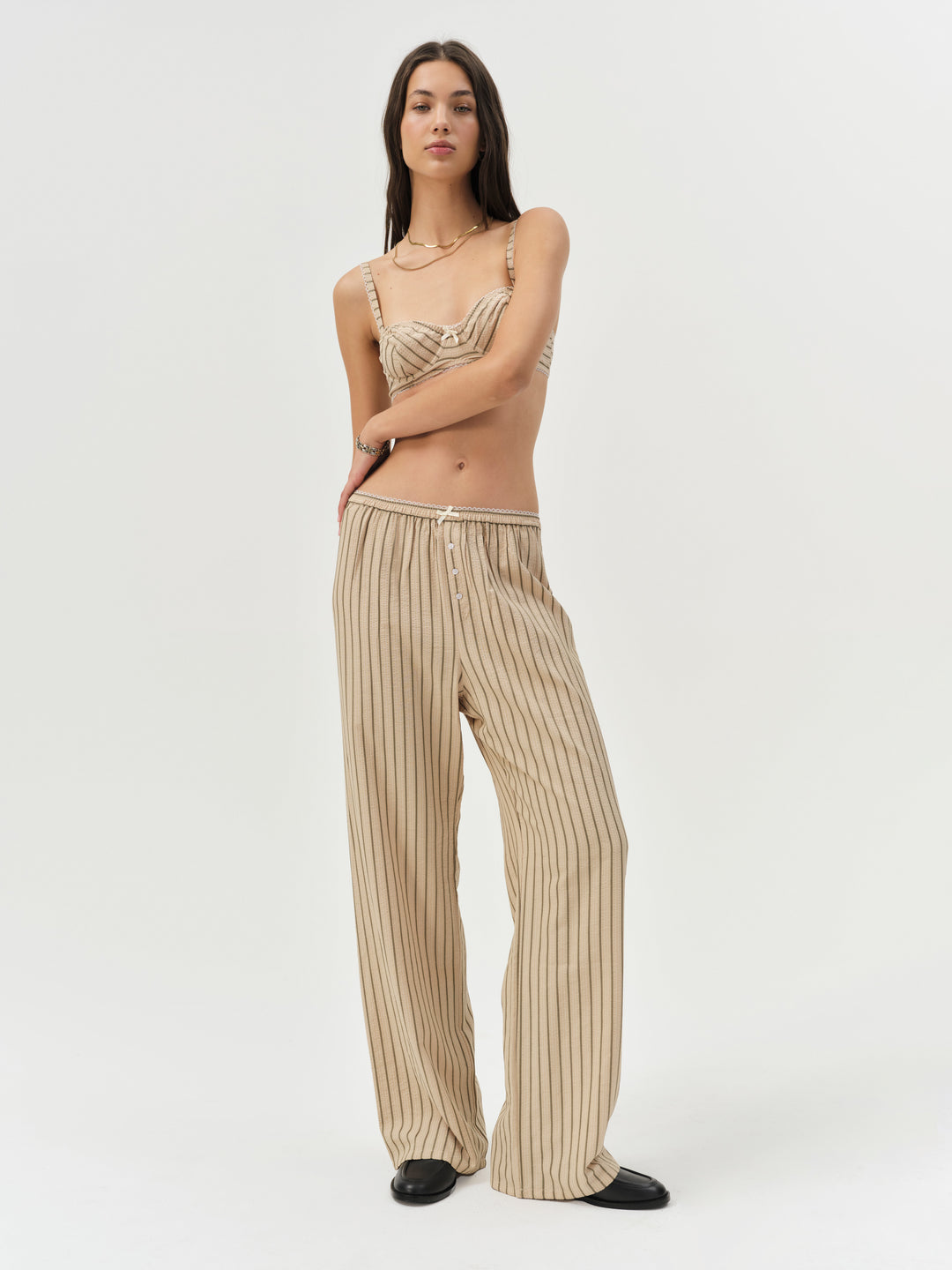 Mindy Wide Leg Pant - Brown | For Love and Lemons