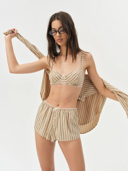 Mindy Boxer Short - Brown | For Love and Lemons