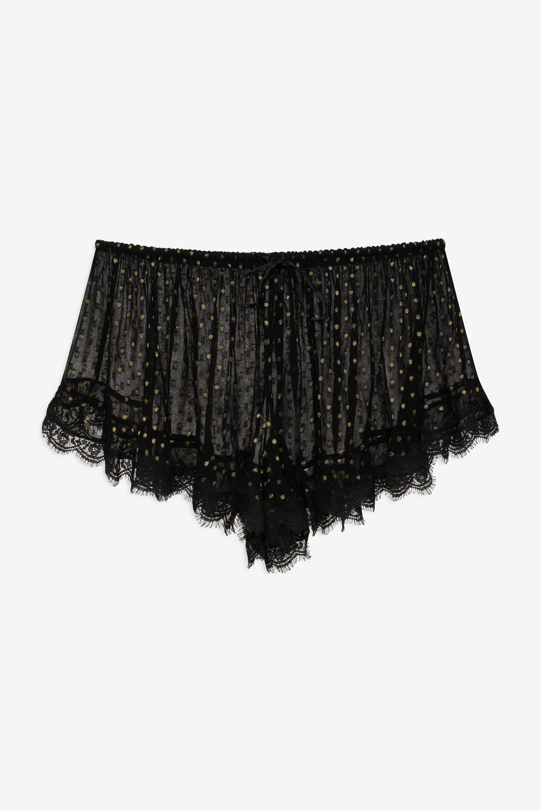 Liz Lurex Dot Short - Black | For Love and Lemons