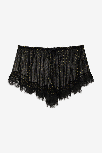 Liz Lurex Dot Short - Black | For Love and Lemons