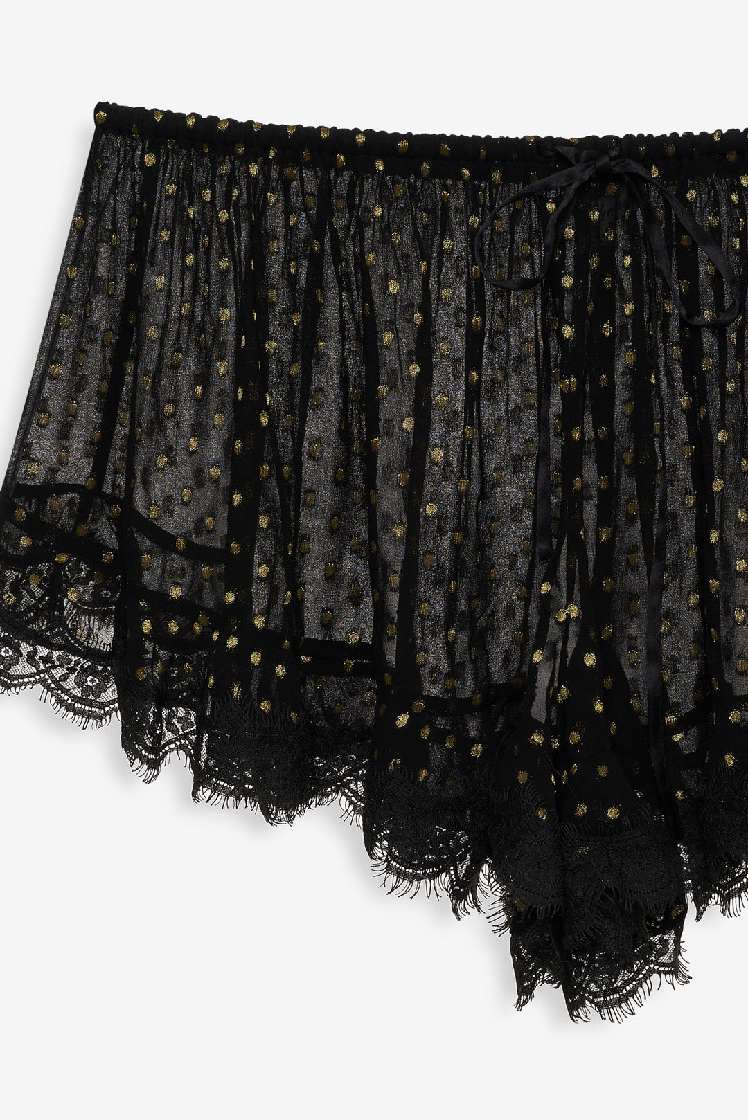 Liz Lurex Dot Short - Black | For Love and Lemons