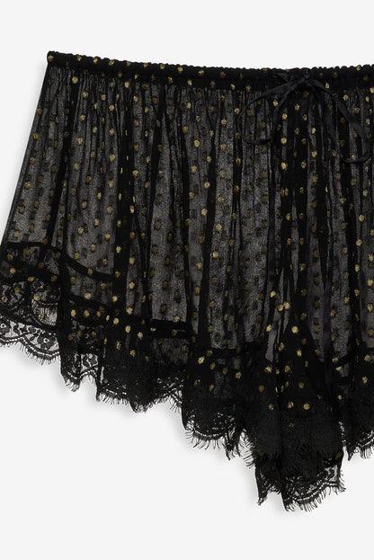 Liz Lurex Dot Short - Black | For Love and Lemons