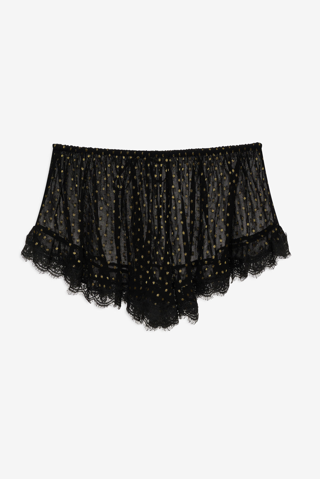 Liz Lurex Dot Short - Black | For Love and Lemons
