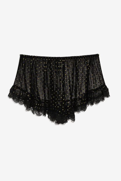 Liz Lurex Dot Short - Black | For Love and Lemons