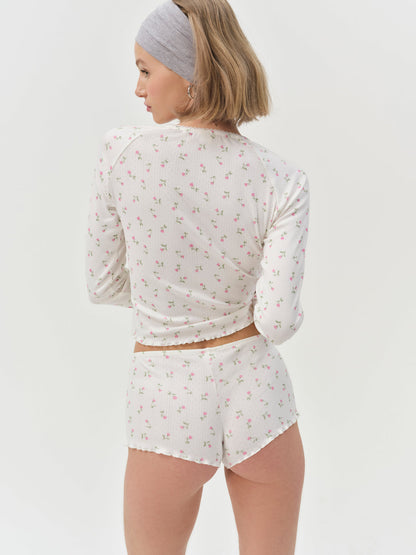 Elliana Sleep Short - White | For Love and Lemons
