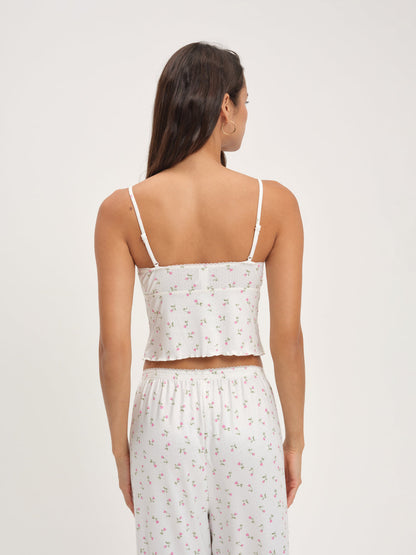 Elliana Sleep Top - White | For Love and Lemons