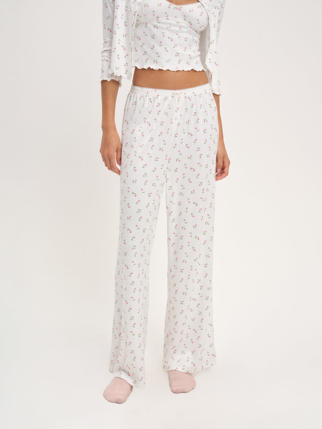 Elliana Wide Leg Pant - White | For Love and Lemons