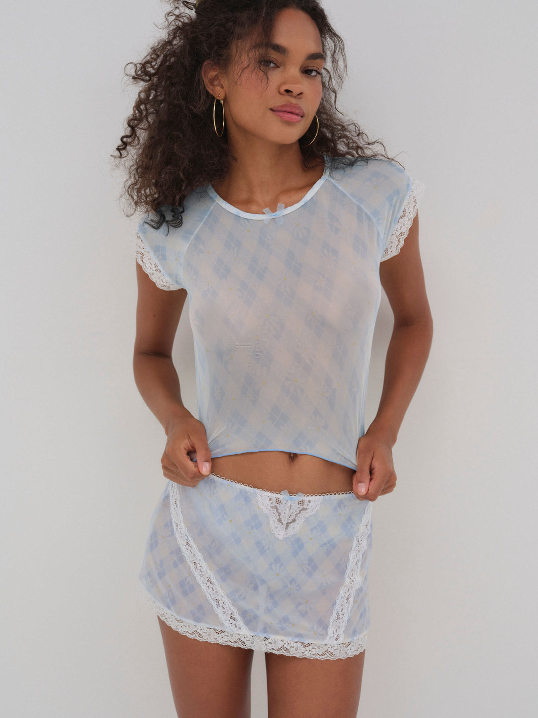 Dee Dee Daisy Tee - Blue | For Love and Lemons
