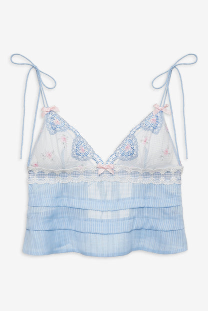 Dainty Doily Sleep Top - Blue | For Love and Lemons