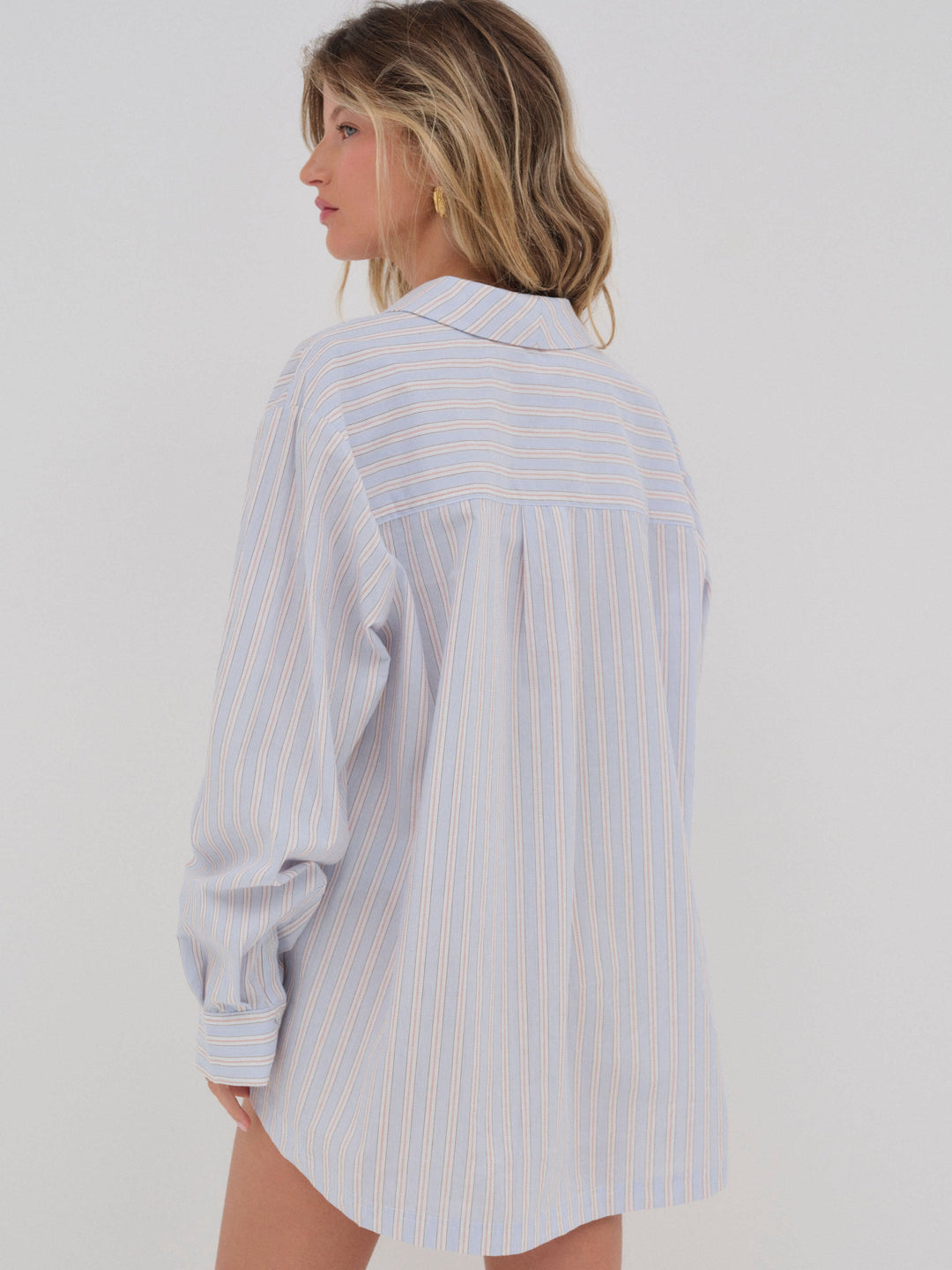 Lakeside Stripe Button Down Top - Blue | For Love and Lemons